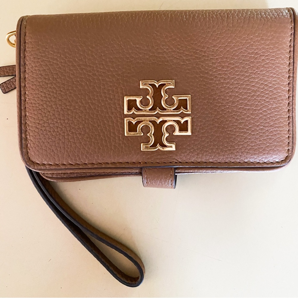 Tory Burch Tan Leather Wristlet